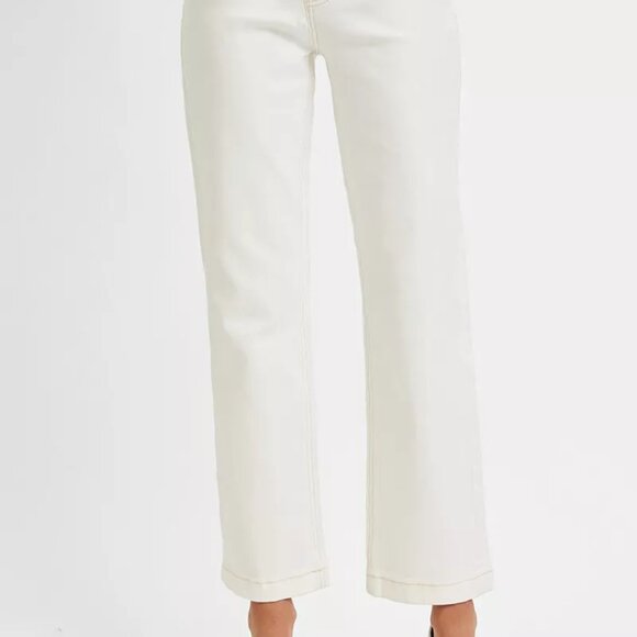 RISEN Full Size Tummy Control Mid Rise Ankle Straight Jeans Plus Size - Picture 3 of 7